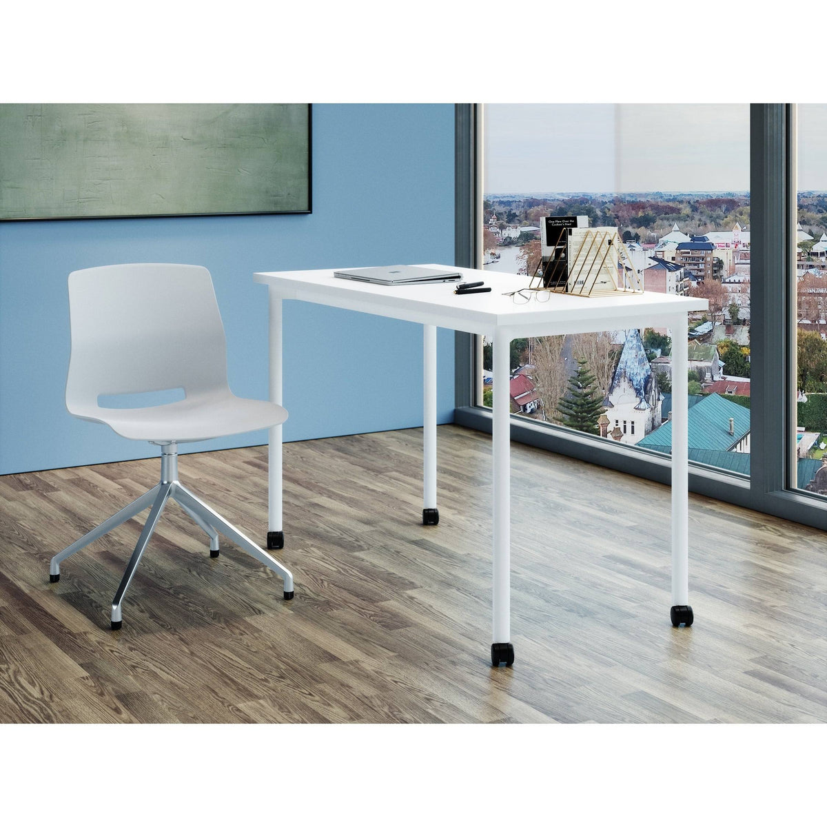 Home Office Desk with Casters A622576