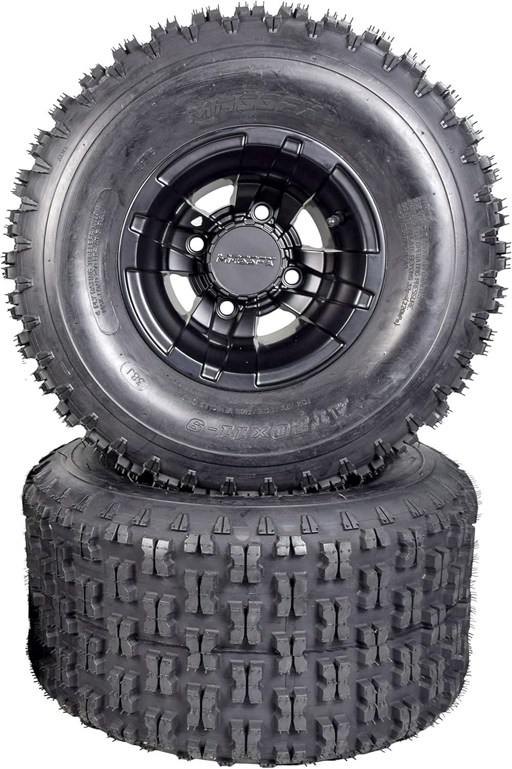 22x7-10 ATV Front Tire & 10x5 Black Wheel Kit (2 Pack) A37514