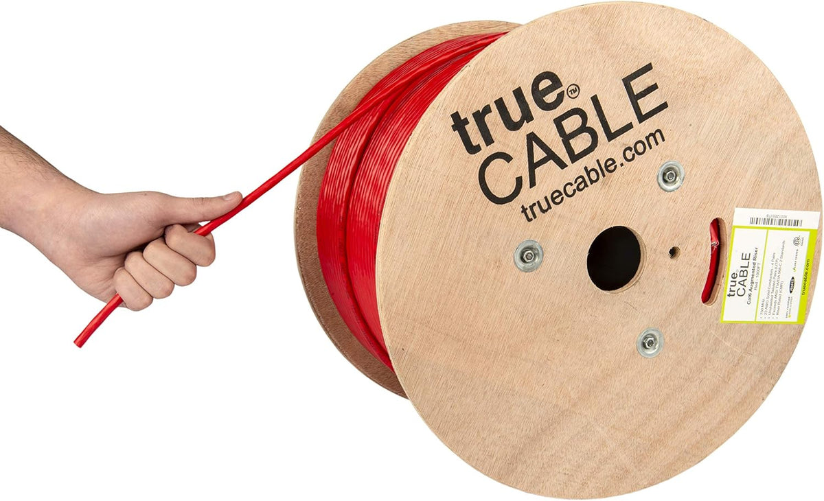 Pink 1000ft Cat6A Riser UTP Bulk Ethernet Cable J4217