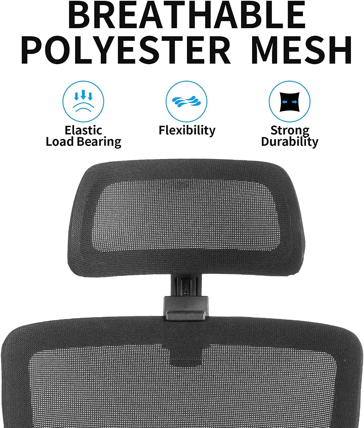 Black Ergonomic High Back Mesh Office Chair with Lumbar Support and Headrest P667192