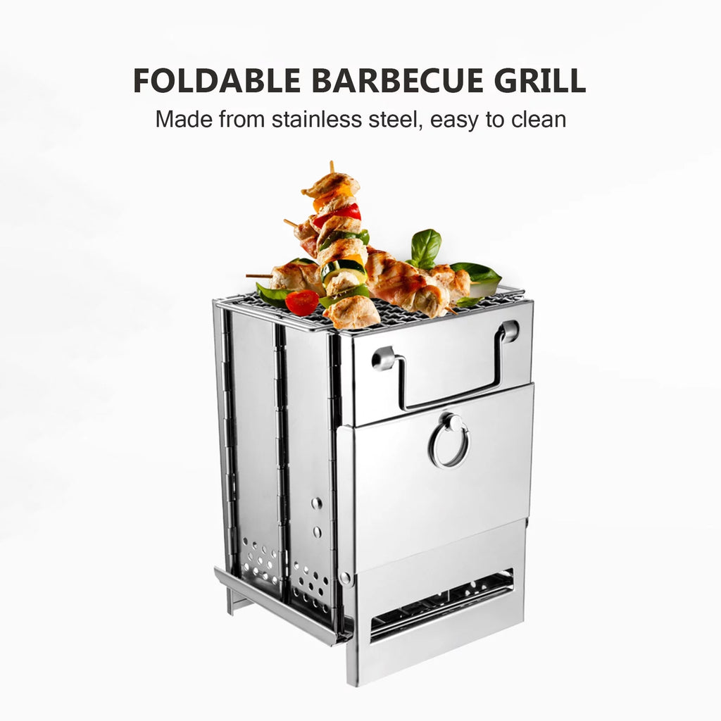 Foldable Stainless Steel Charcoal Grill M1710