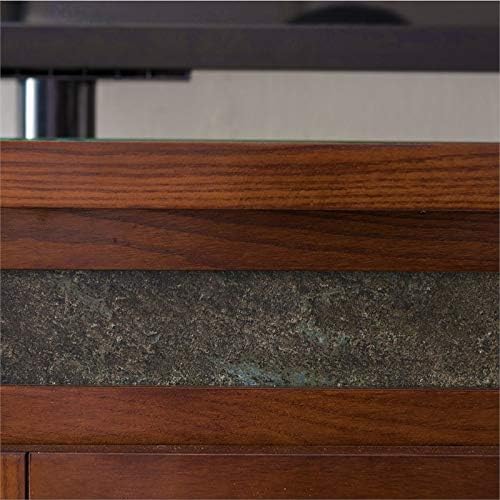 Solid Wood Corner TV Stand with Glass Storage N618