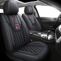 Black 5 Seats Universal Leather Car Seat Covers Full Set P103