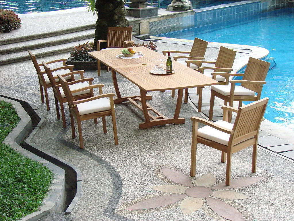 Stacking Teak Wood Dining Chair O526999