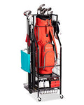 Golf Bag Storage Rack with Wheels B30826