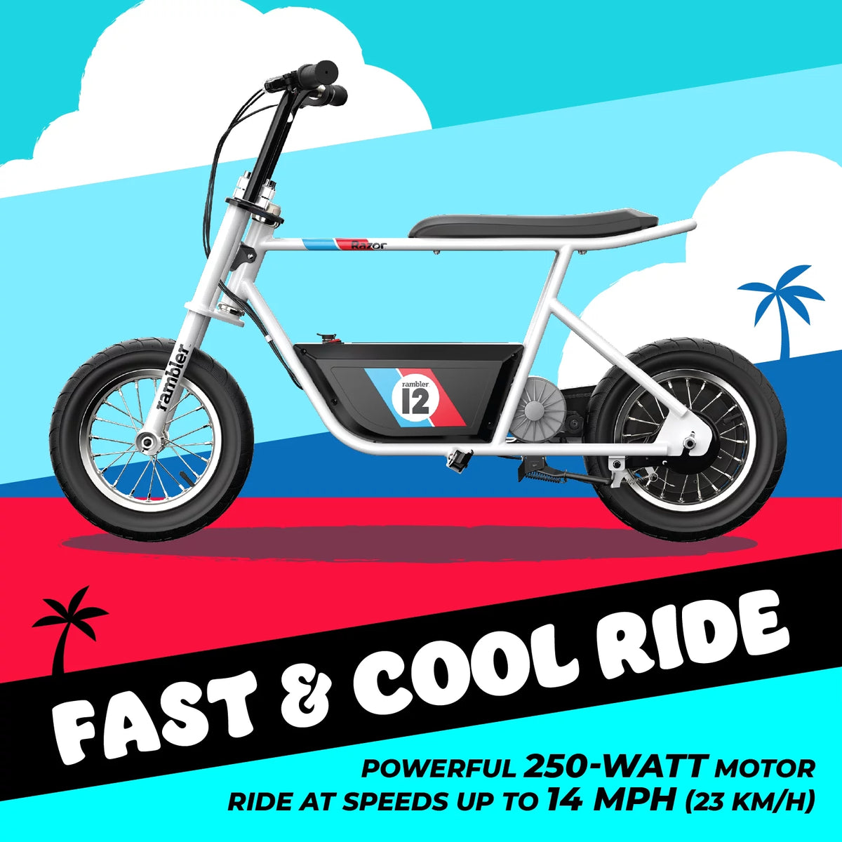 White 12 Air-Filled Tires Seated Electric Scooter H10234