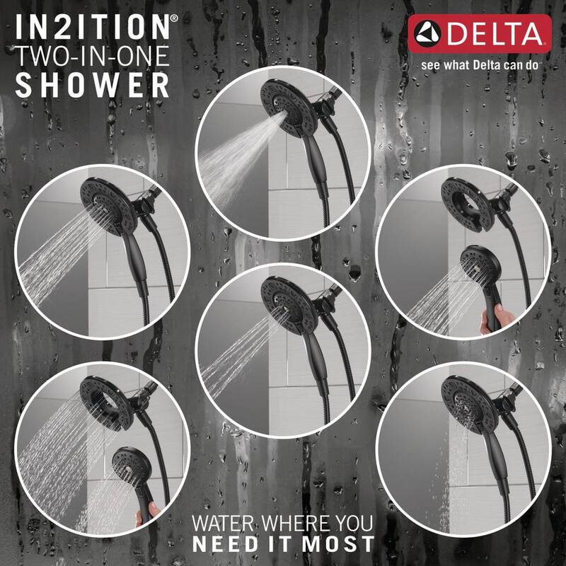 Single-Handle 4-Spray Shower Faucet 1.75 GPM Matte Black V68559