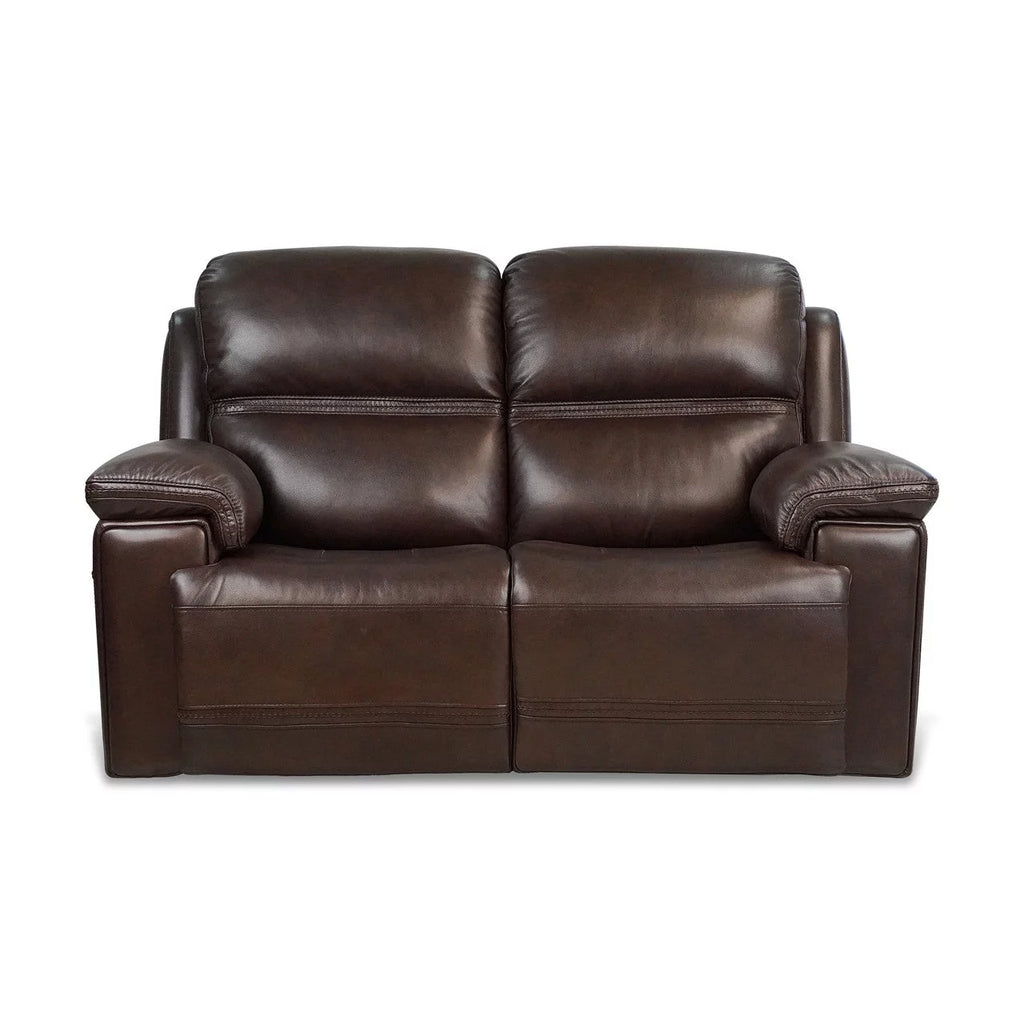 Leather Power Reclining Loveseat with Adjustable Headrest U17643