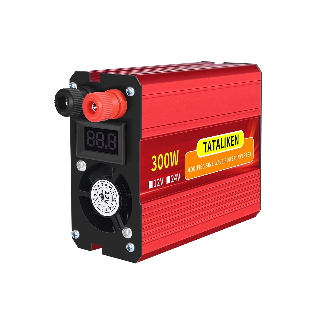 300 Watts Power Inverter 12V DC to 110V AC Car Plug Adapter Converter with LCD Display Dual USB Ports 2 AC Outlets M742