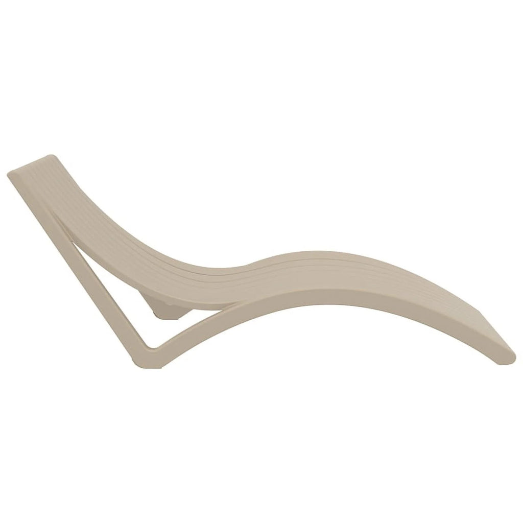 Slim Pool Chaise Sun Lounger Taupe F3721