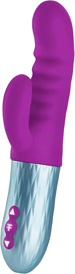 Thrusting Rabbit Vibrator with 7 Thrust Speeds & 3 Vibration Modes Purple W479067