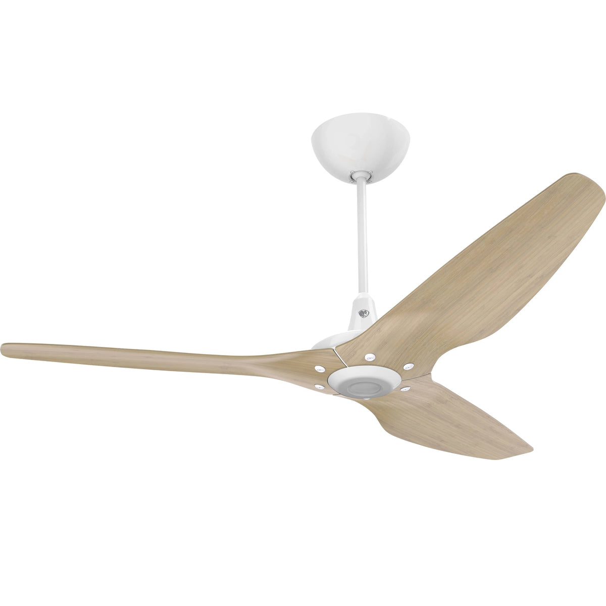 60 Ceiling Fan with Natural Bamboo Blades and White Finish T4230