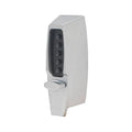 Mechanical Pushbutton Auxiliary Lock with Thumbturn 1 in. Deadbolt & 2.75 in. Backset Satin Chrome S241