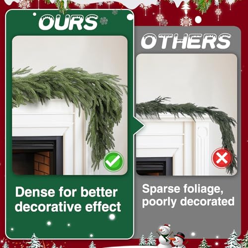 12ft Realistic Artificial Pine Cedar Garland Z587