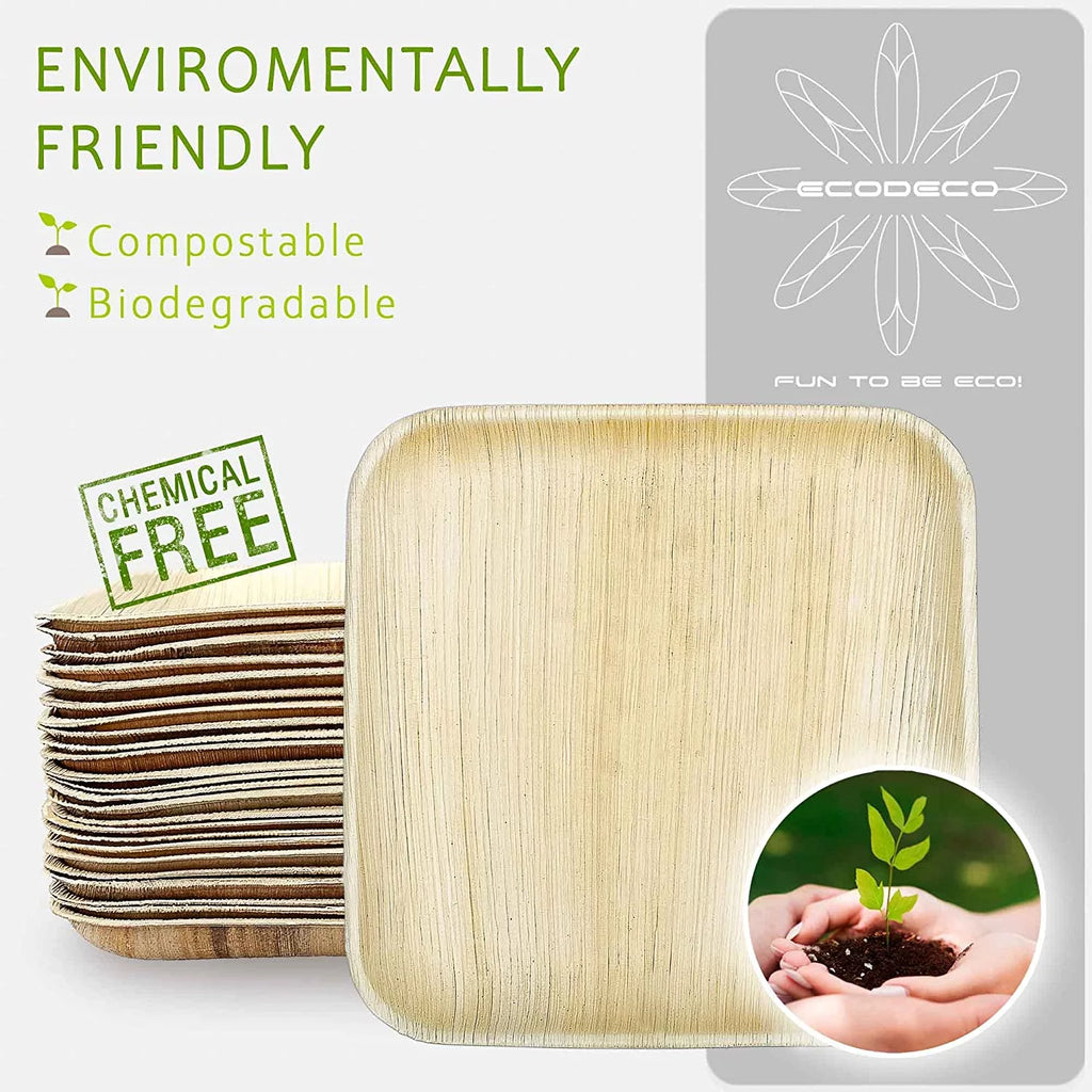 100 Palm Leaf 10 inch Disposable Plates W735