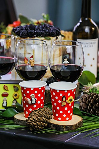 Magnetic Wine Glass Charms Set of 12 Drink Markers S271974