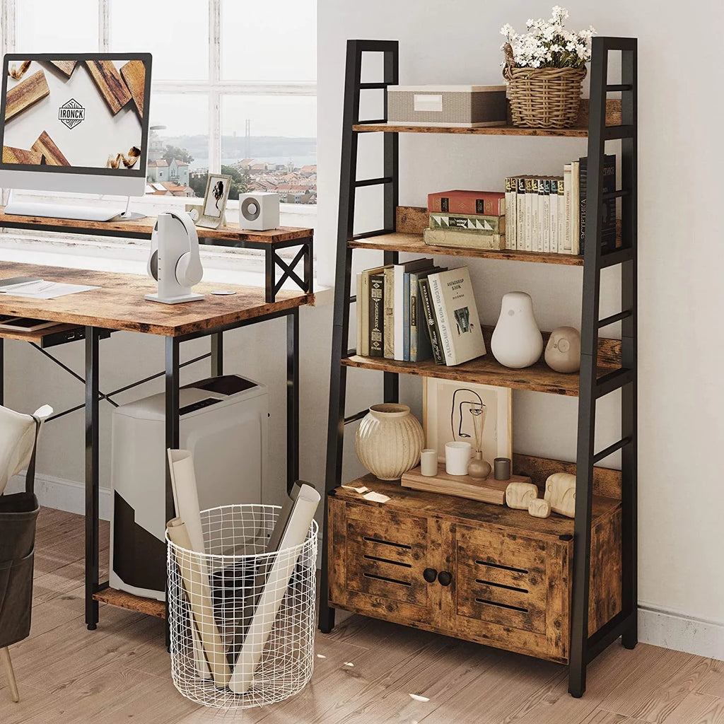 3-Tier Ladder Shelf with Cabinet W605732