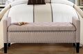 Light Grey Linen Storage Bench G244242
