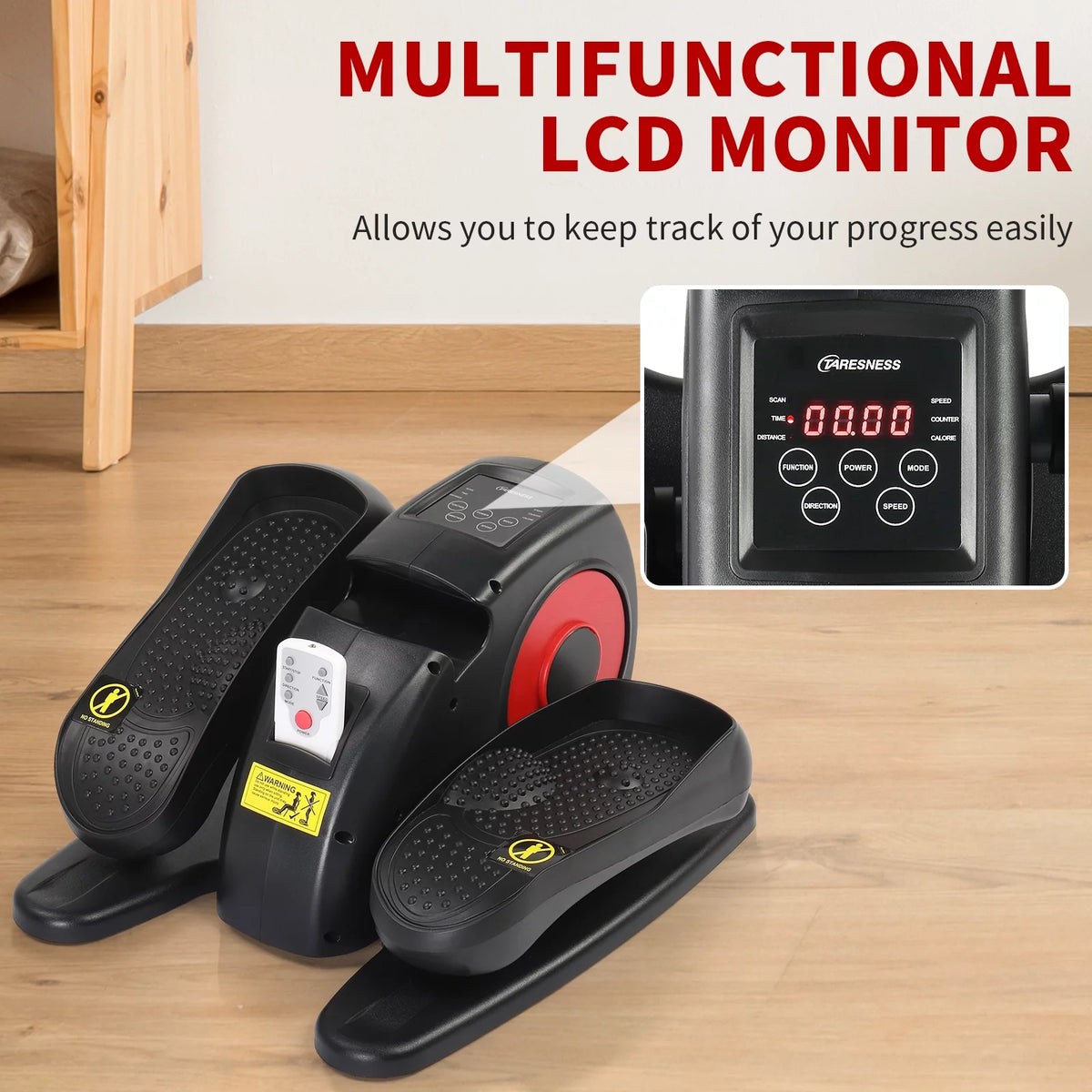 Black/Red Electric Elliptical Bike F852