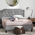 Queen Upholstered Platform Bed Frame O9225