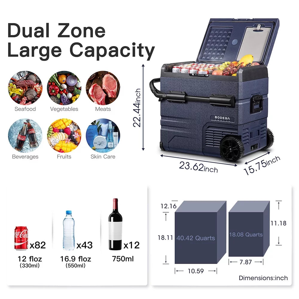 12 Volt 37 Qt. Portable Car Refrigerator J568045