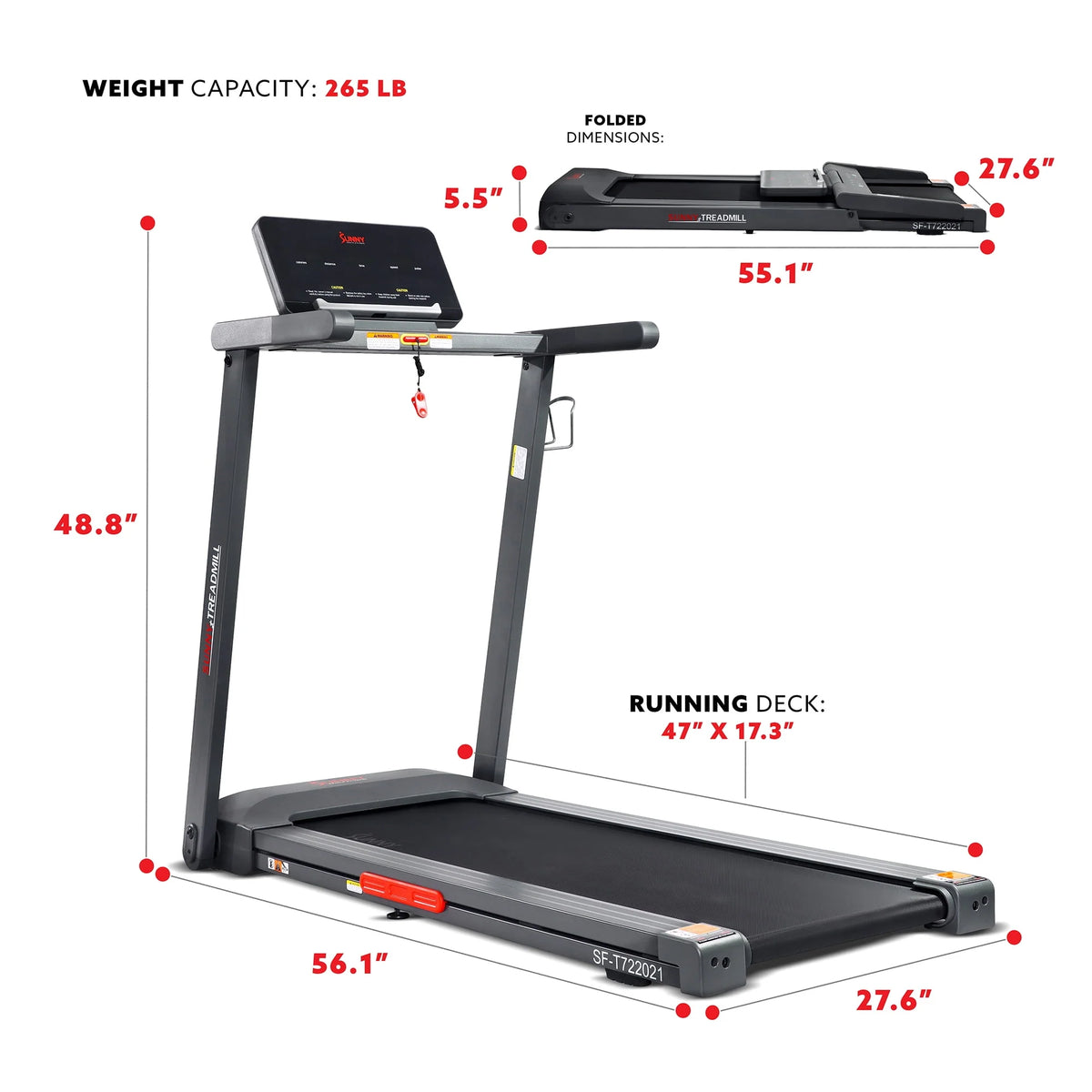 Slim Treadmill with Bluetooth F479