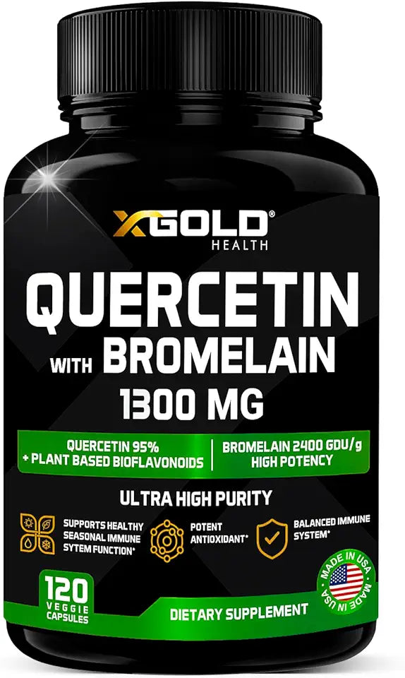 Quercetin + Bromelain 1,300mg 120 Caps N120