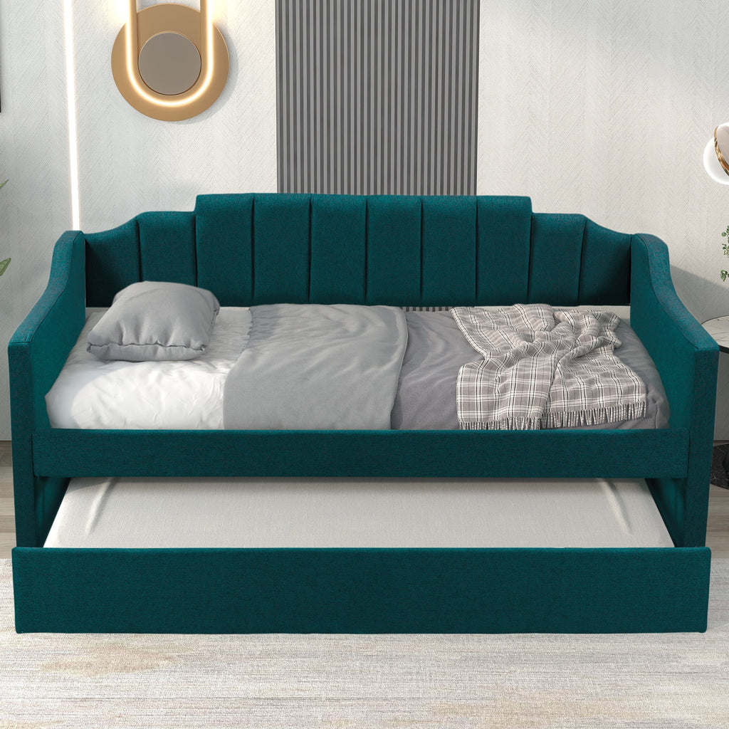 Upholstered Twin Daybed With Trundle S108