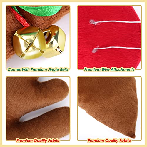 Car Reindeer Antler Kit Nose and Tail Christmas Decoration Set O895675