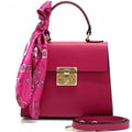 Fuchsia Mini Tote Leather Handbag T201