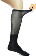 4 Pairs Mens Over the Calf Compression Diabetic Dress Socks Seamless Toe Size 13-15 S504