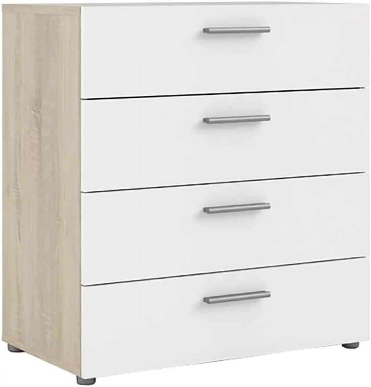 4 Drawer White High Gloss Dresser E122