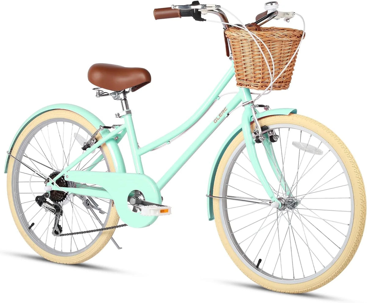 24 Girls Cruiser Bike 6-Speed Purple Y5733