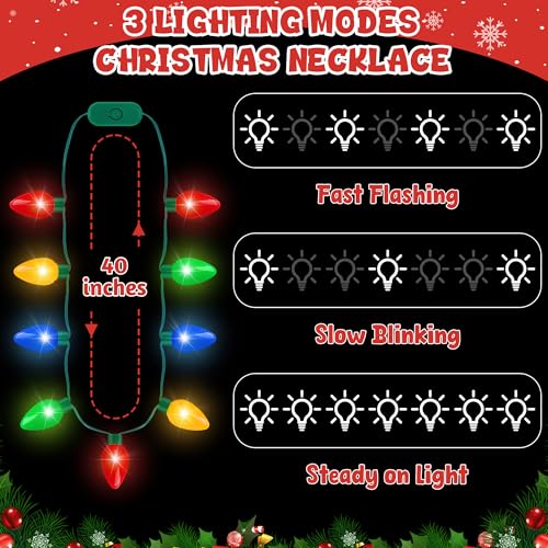 Christmas Light Necklace 3PCS with 3 Flash Modes C404