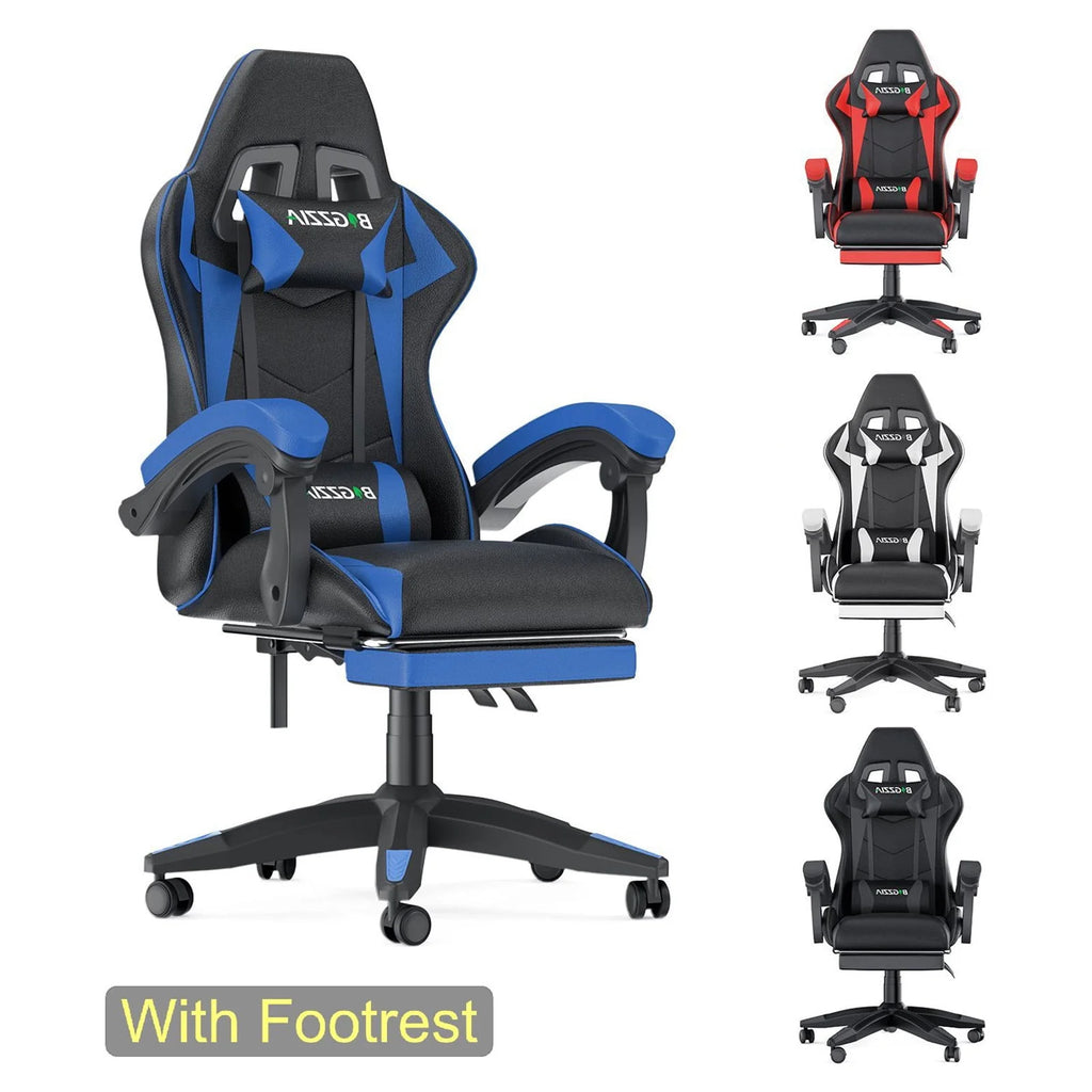Pink Gaming Chair with Lumbar Support and Headrest L1527