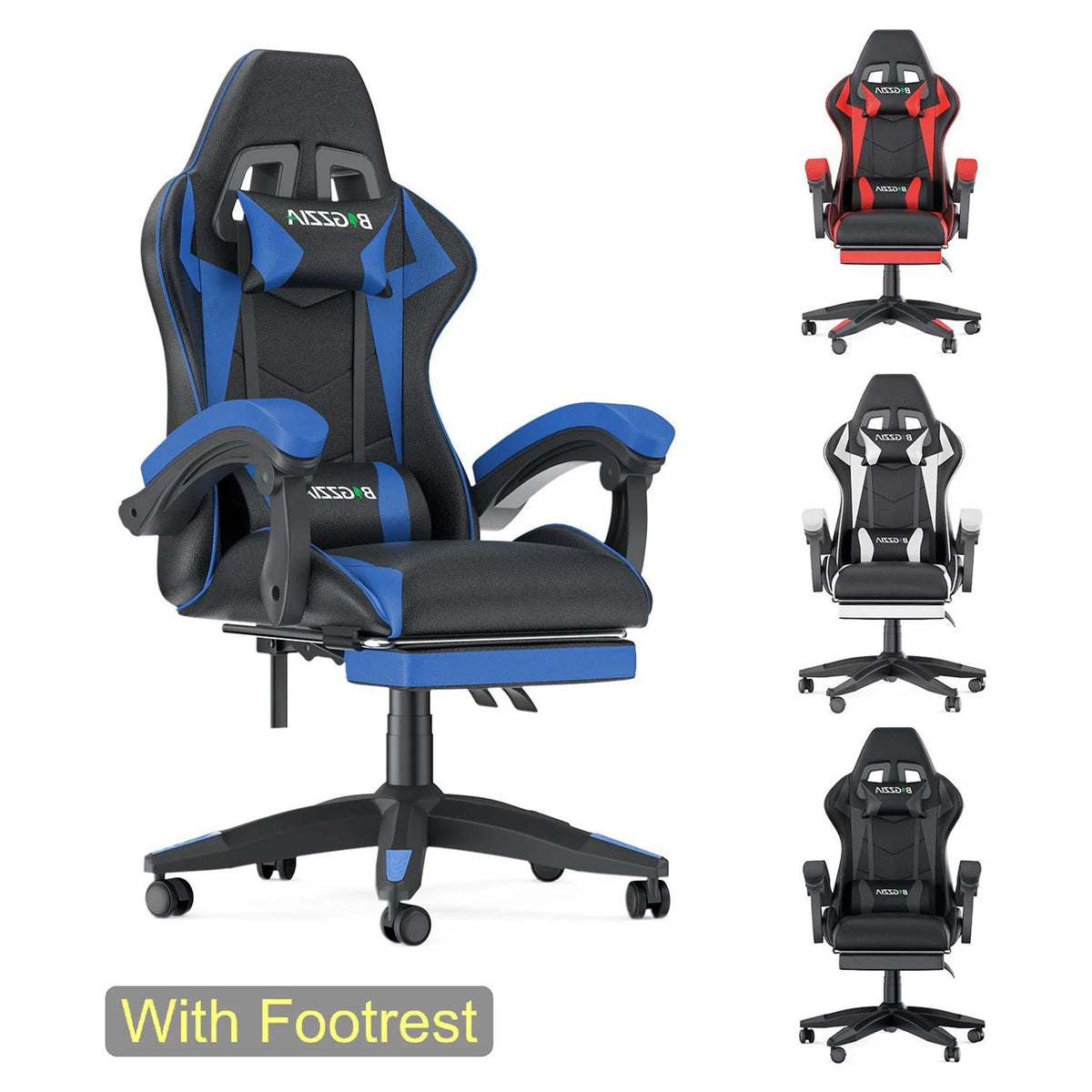 Pink Gaming Chair with Lumbar Support and Headrest L1527