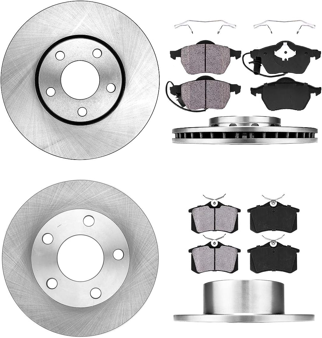 5 Lug 4 Rotors Brake Pads Clips V25008