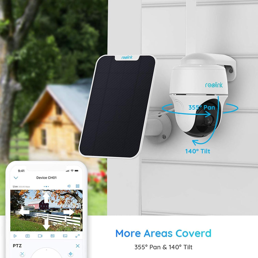 Outdoor Security Camera System Pan Tilt 3G/4G LTE Solar Battery Powered Camera C407