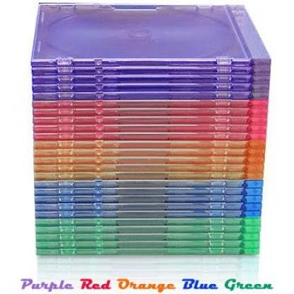 400 Slim Assorted Color CD Jewel Cases S144714