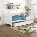 Twin White Daybed Frame with 2 Storage Drawers O25162