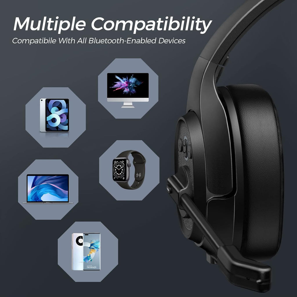 Bluetooth Headset with Microphone Noise Cancelling Wireless Headphone T870