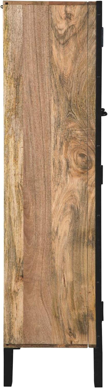 Black Brown Accent Cabinet U50249