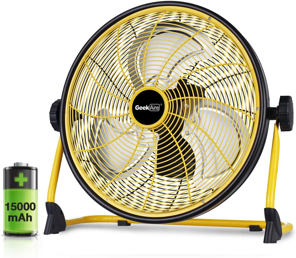 Rechargeable 16'' Portable Battery Operated High Velocity Floor Fan H91055