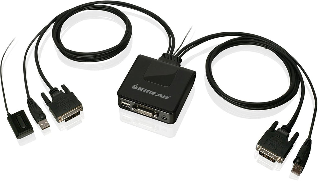 2-Port HDMI Cable KVM Switch with Cables and Audio, Black G131517