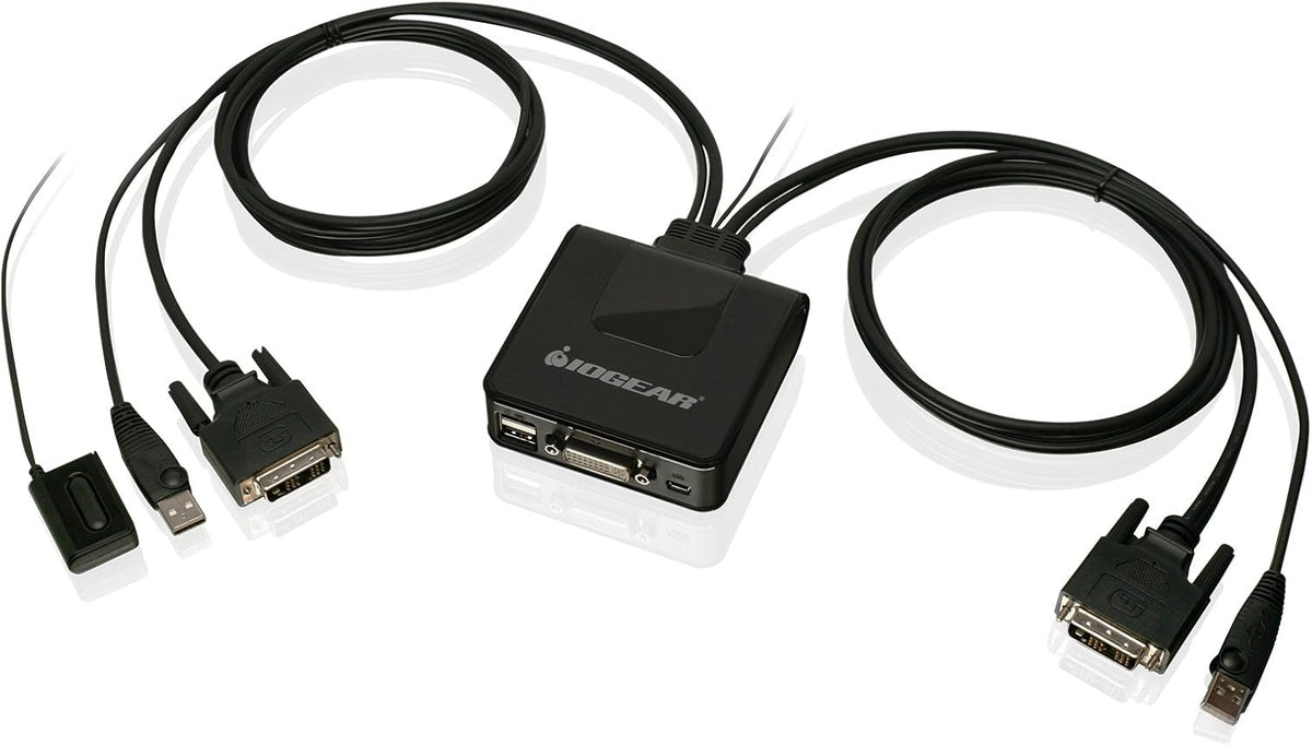 2-Port HDMI Cable KVM Switch with Cables and Audio, Black G131517