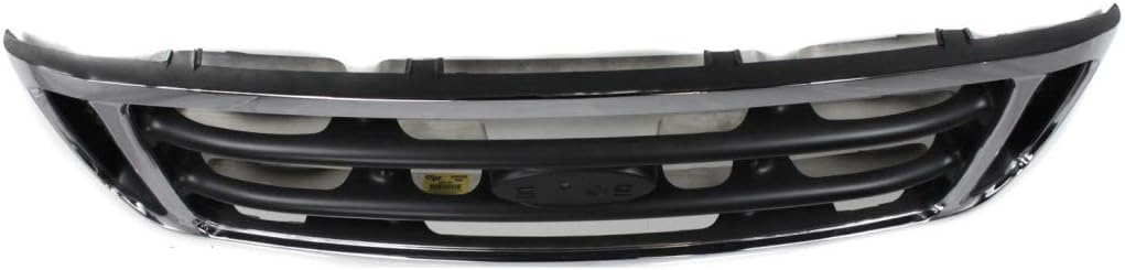 Ford F350 Super Duty Grille Assembly 1999-2004 Chrome Shell Painted Gray Insert Y96089