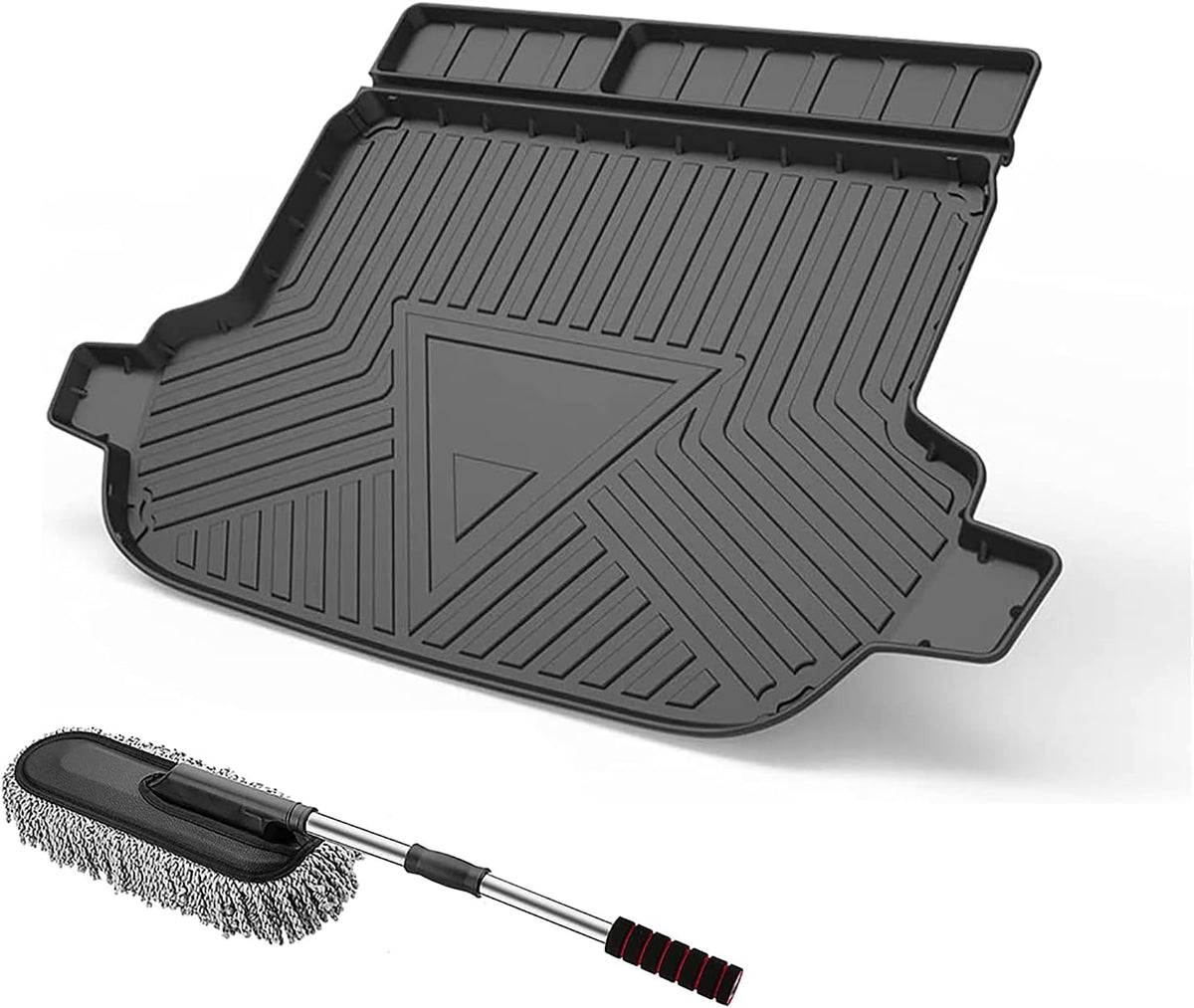 Custom Fit Cargo Mat Trunk Liner Heavy Duty Rubber Waterproof Floor Mat Pack of 2 J891