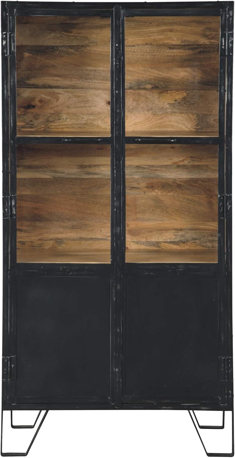 Black Brown Accent Cabinet U50249