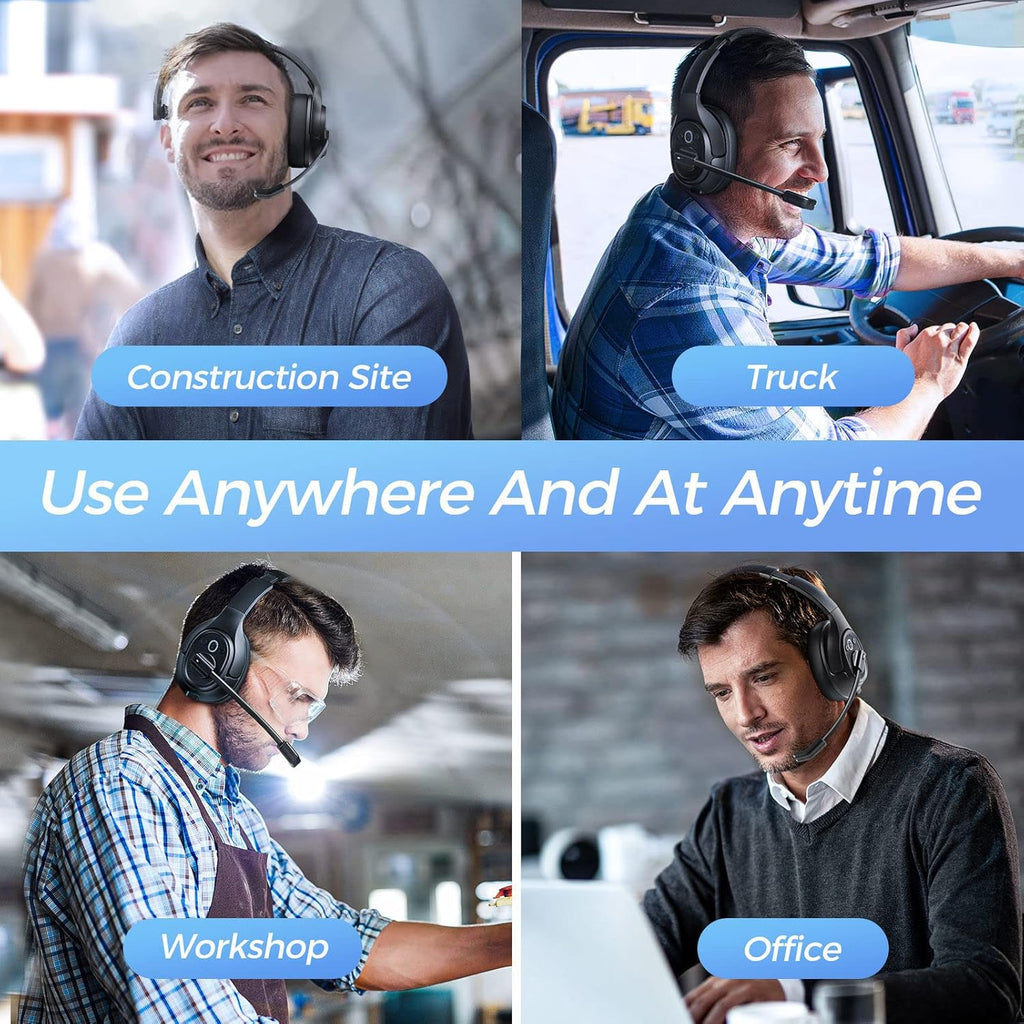 Bluetooth Headset with Microphone Noise Cancelling Wireless Headphone T870