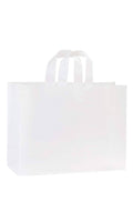 Clear Frosted Plastic Shopping Bags 16 inch x 6 inch x 12 inch Case of 250 V79777